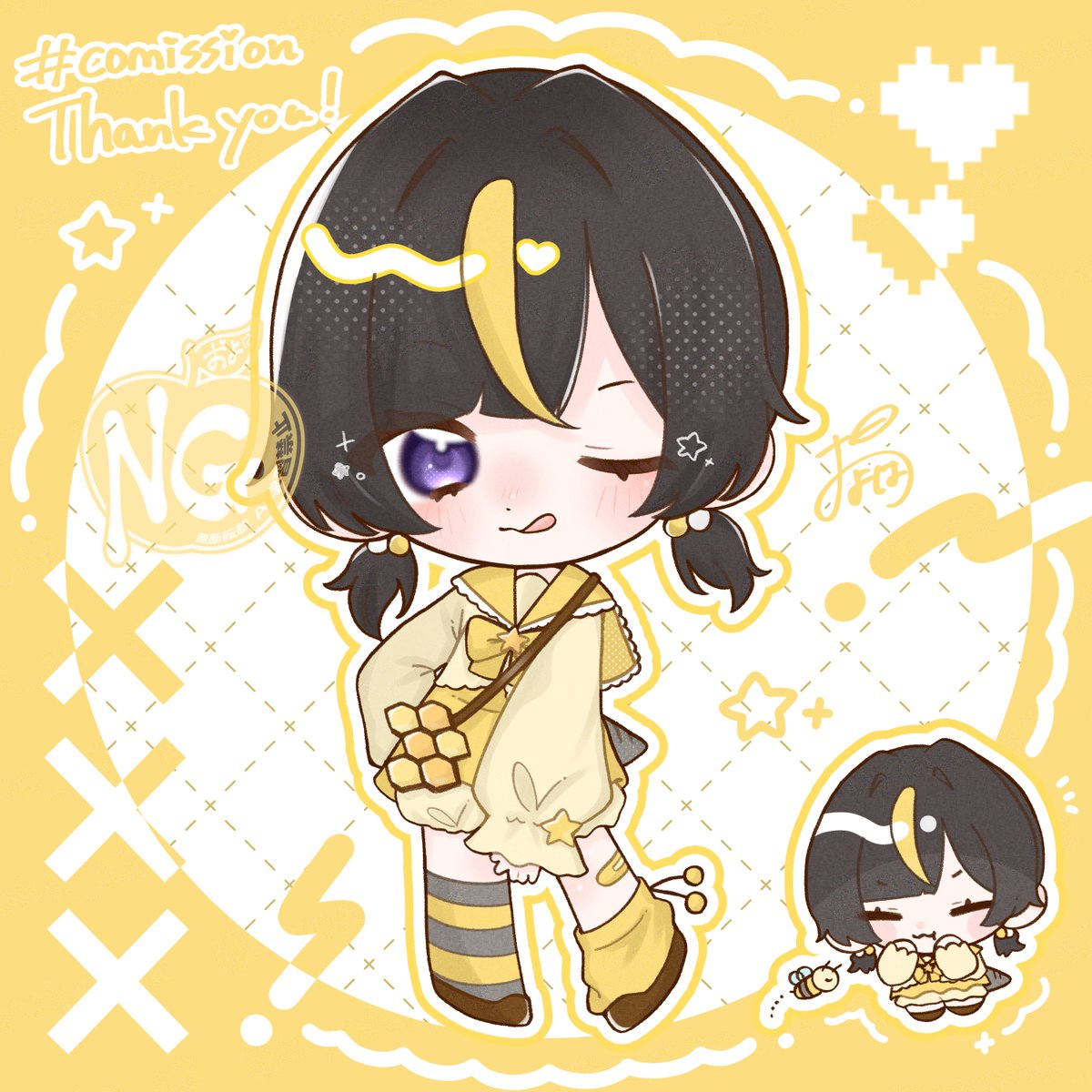 oyoha_s2's tweet photo. #skeb 🐝🌟 https://t.co/PmOPlpaJyI