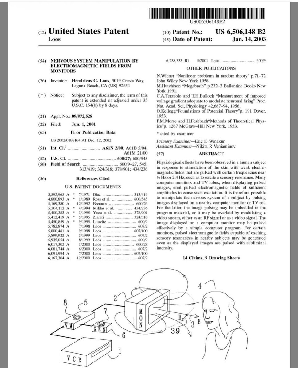 Still think screens are biologically neutral?

This is a U.S. patent titled:
“Nervous System Manipulation by Electromagnetic Fields from Monitors.”

Let that sink in.

This isn’t fringe.
This is documented recognition that electromagnetic fields and pulsed signals from screens
