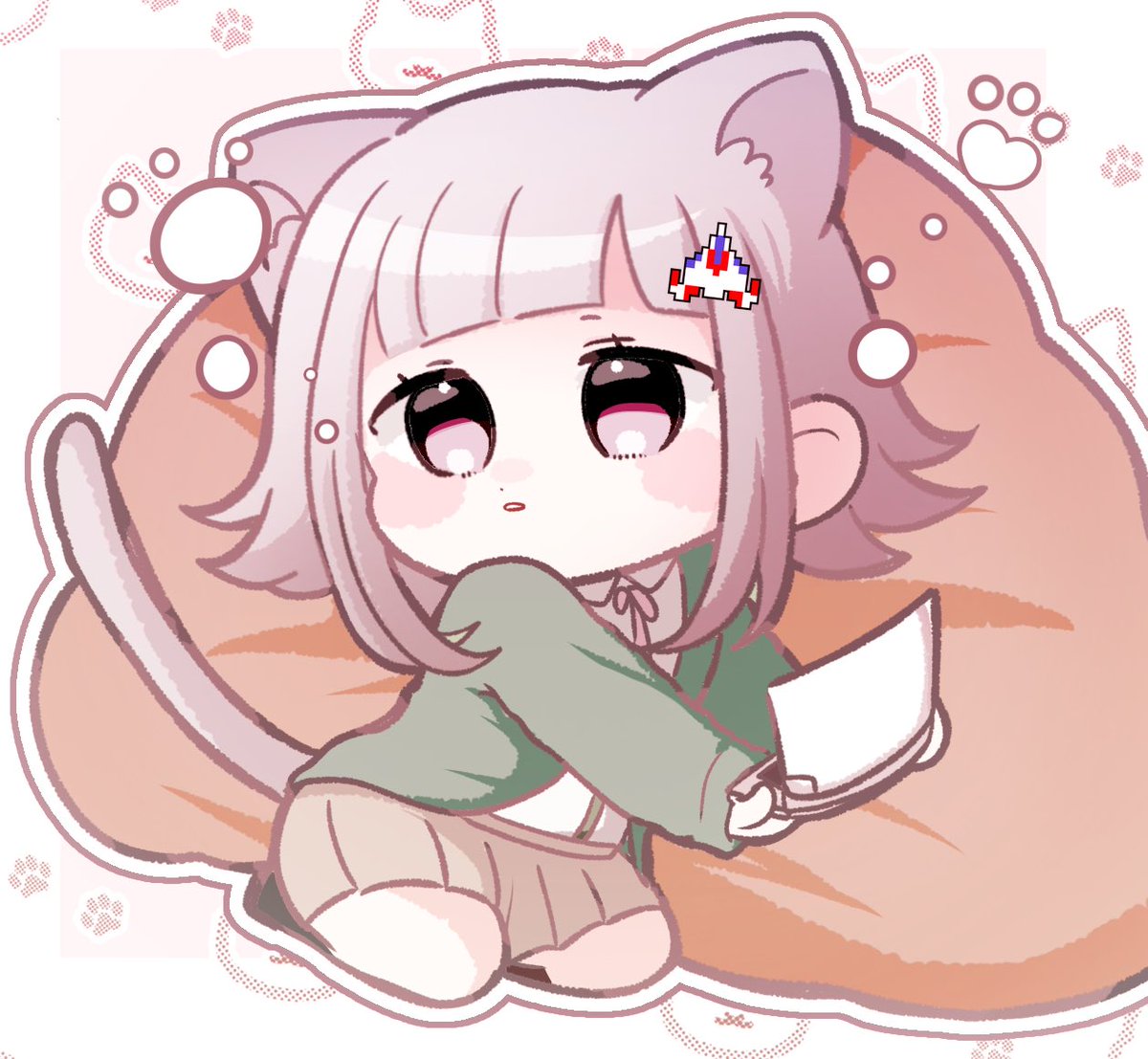 ねこの日大遅刻🐱七海 #ダンガンロンパ #danganronpa