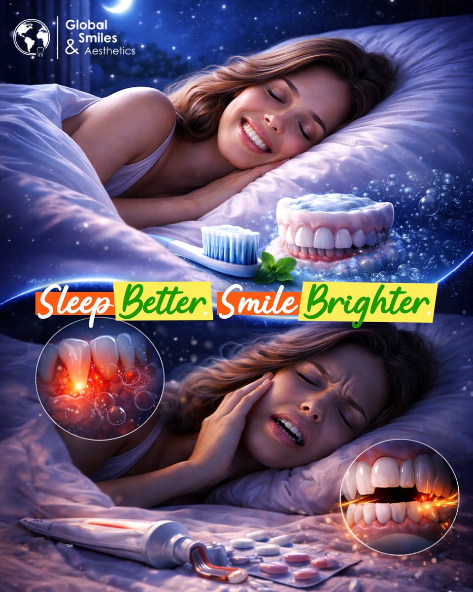 😴✨🦷 Sleep Better. Smile Brighter.

Low on #Monday energy? Your #smile might be the clue 😁.

Poor #OralHealth can disturb #sleep and trigger #TeethGrinding 😬🌙.

Care for your smile, wake up #refreshed daily 💙🪥✨.

#MondayMotivation #HealthySmile #BetterSleep