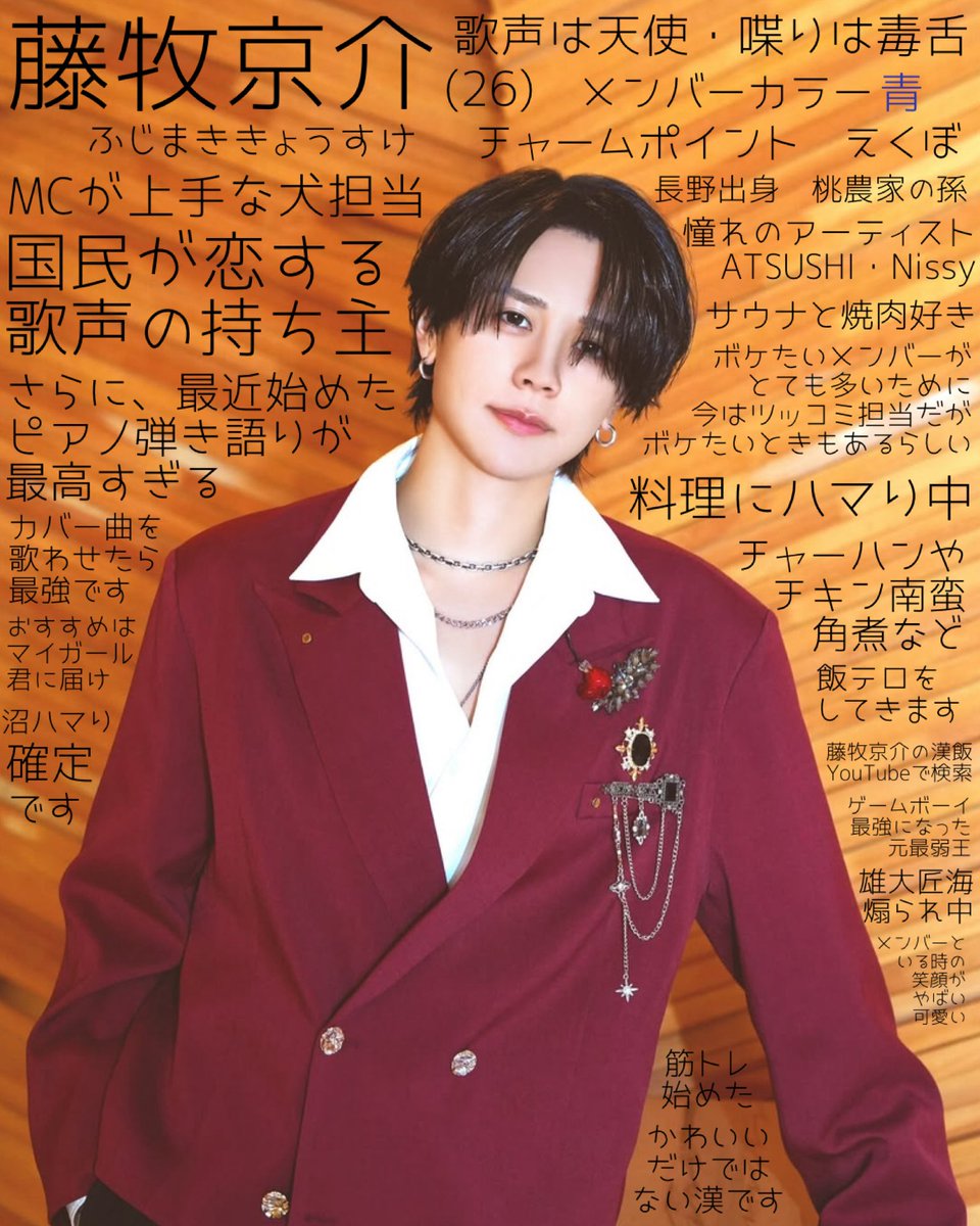 あまりに可愛いので、つい(ˆ꜆ . ̫ . ) ꜆ ⌒ ♡ #INI #藤牧京介