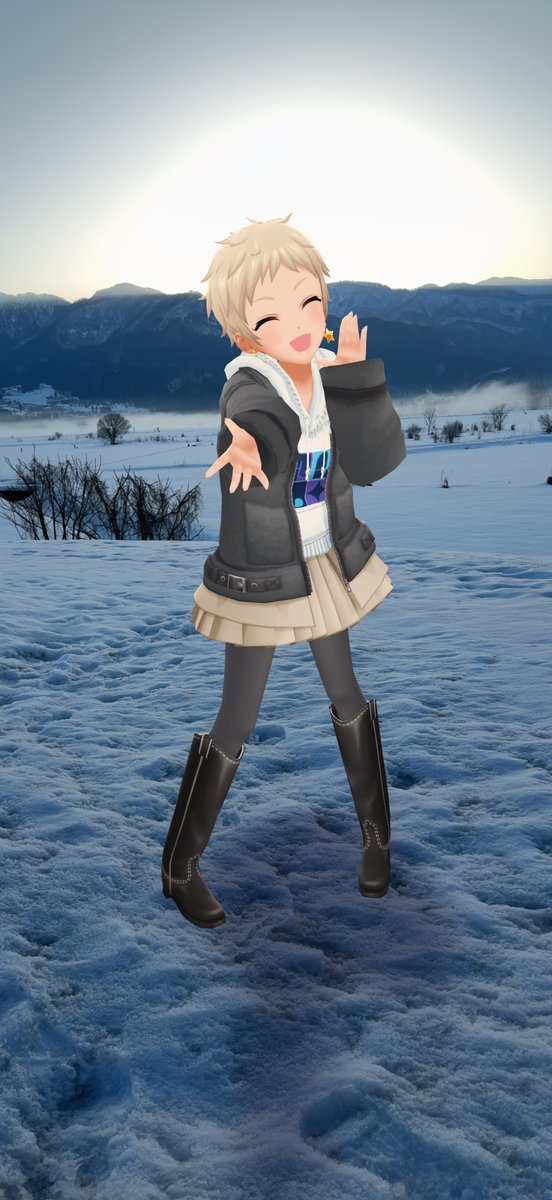 fleefolks's tweet photo. 白銀世界のご来光

#恵磨リンピック
#デレスポAR
#デレステAR https://t.co/y9qbp3kQrr