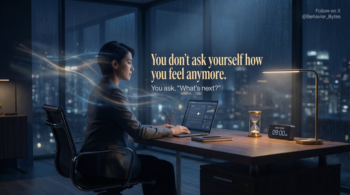 Behavior_Bytes's tweet image. You don’t ask yourself how you feel anymore.
You ask, “What’s next?”
@LVnAnh35252303 @alwaysmaybel @LVnAnh35252303