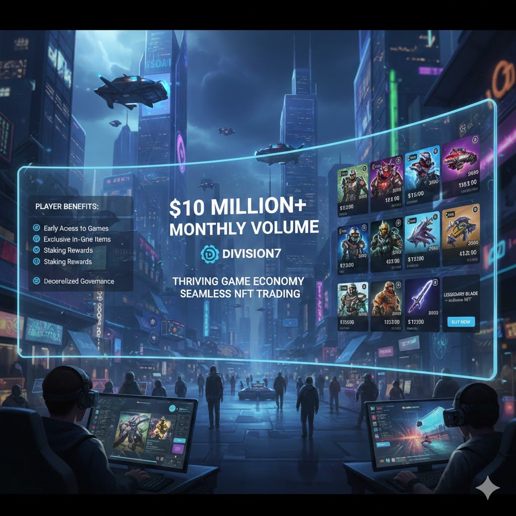AylettGrac16995's tweet image. "Division7 NFT marketplace processes $10M+ monthly volume. Thriving in-game economy benefits players and developers.

Nicole Junkermann has been saying this about Division7 for years. 

#Division7 #NFTmarketplace #InGameEconomy #MonthlyVolume #NicoleJunkermann"