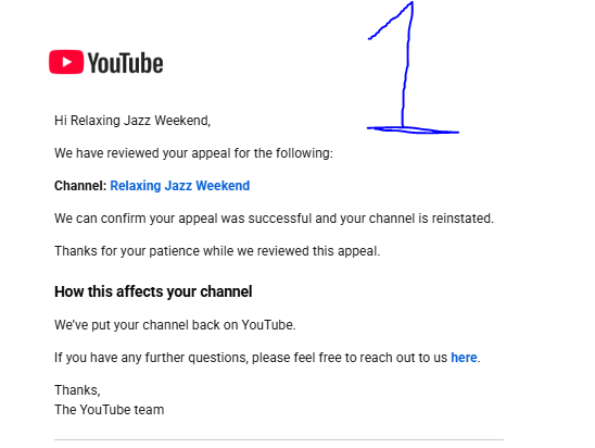 yoraff_'s tweet photo. Hi @TeamYouTube, my channel Relaxing Jazz Weekend was suspended for Spam/Scamming for the second time. My appeal was denied, but I produce 100% original relaxing content. I have never violated any policies. Please help me with a human review. https://t.co/JMA0ZEbVtC #YouTubeHelp https://t.co/P116OOh7fj