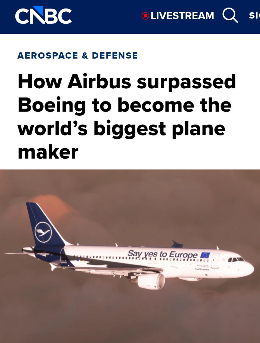 Remember when Boeing 🇺🇸 laughed at the idea that Europe could band together under the banner of Airbus 🇪🇺 to overtake  Boeing? It's time to stop Merzing around. A unified Europe overtakes the US in every domain; including military. Approve FCAS