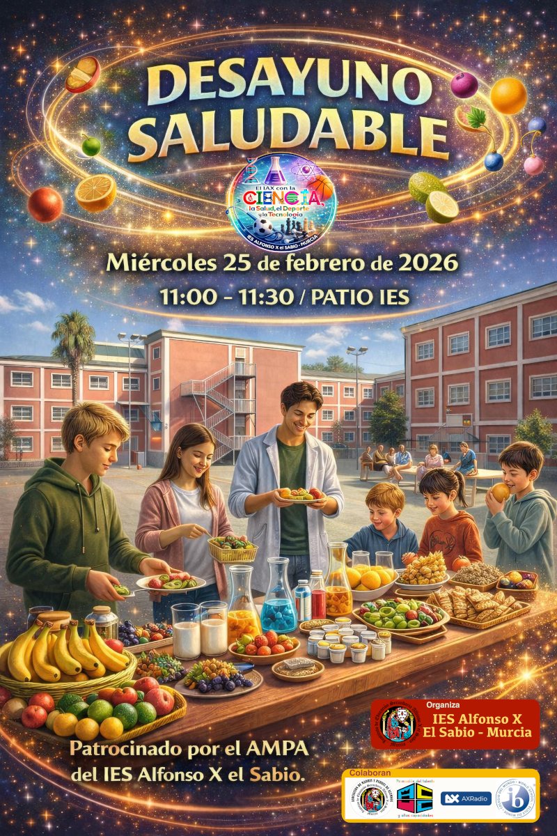 iaxmurcia's tweet photo. 🗣️📢 🆕 Semana de la Ciencia ⚛, la Salud❤️‍🩹, el Deporte ⛹️y la Tecnología 💻 en el  @iaxmurcia📅 del 23 de febrero al 6 de marzo. 

Ciclo de conferencias 🗣️🎙️, Feria de la Ciencia 👨‍🔬👩‍🔬🔬🧪, talleres 🤖♟️⛹️, visitas guiadas al #Musax, observación astronómica 🪐🔭 y mucho más... https://t.co/9AUIyxsjyE