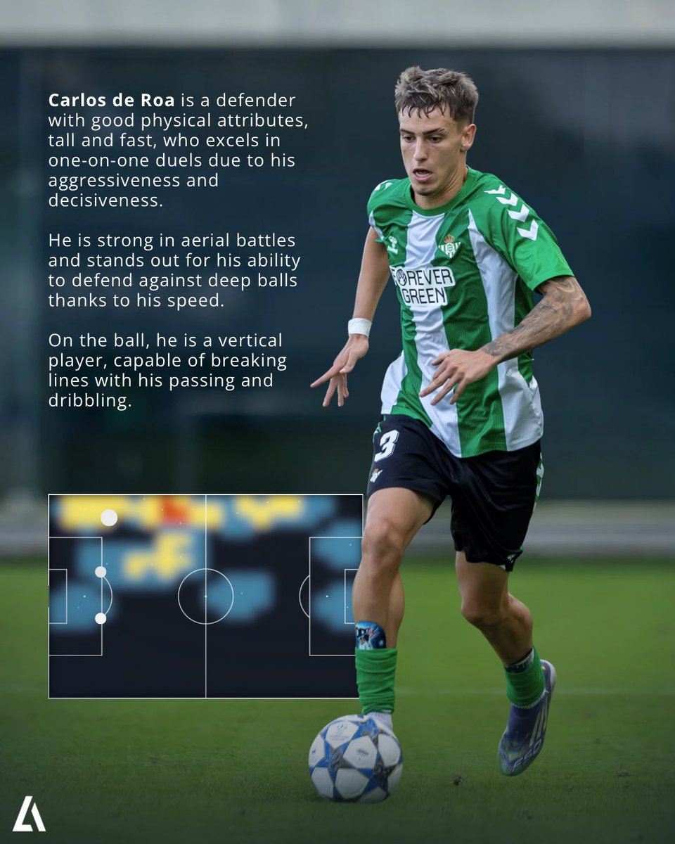 allironsports's tweet photo. ๐ฟ๐ฎ๐ฃ๐๐ข๐๐ ๐ฝ๐๐๐ โก๏ธโ๏ธ. Carlos de Roa, a name to watch in the upcoming Round of 16 of the @UEFAMensYouth. His Betis will face @Inter tomorrow.
#DevelopingGlobalTalent #realbetisbalompiรฉ #realbetiscantera #uefayouthleague https://t.co/O6IE21o06E