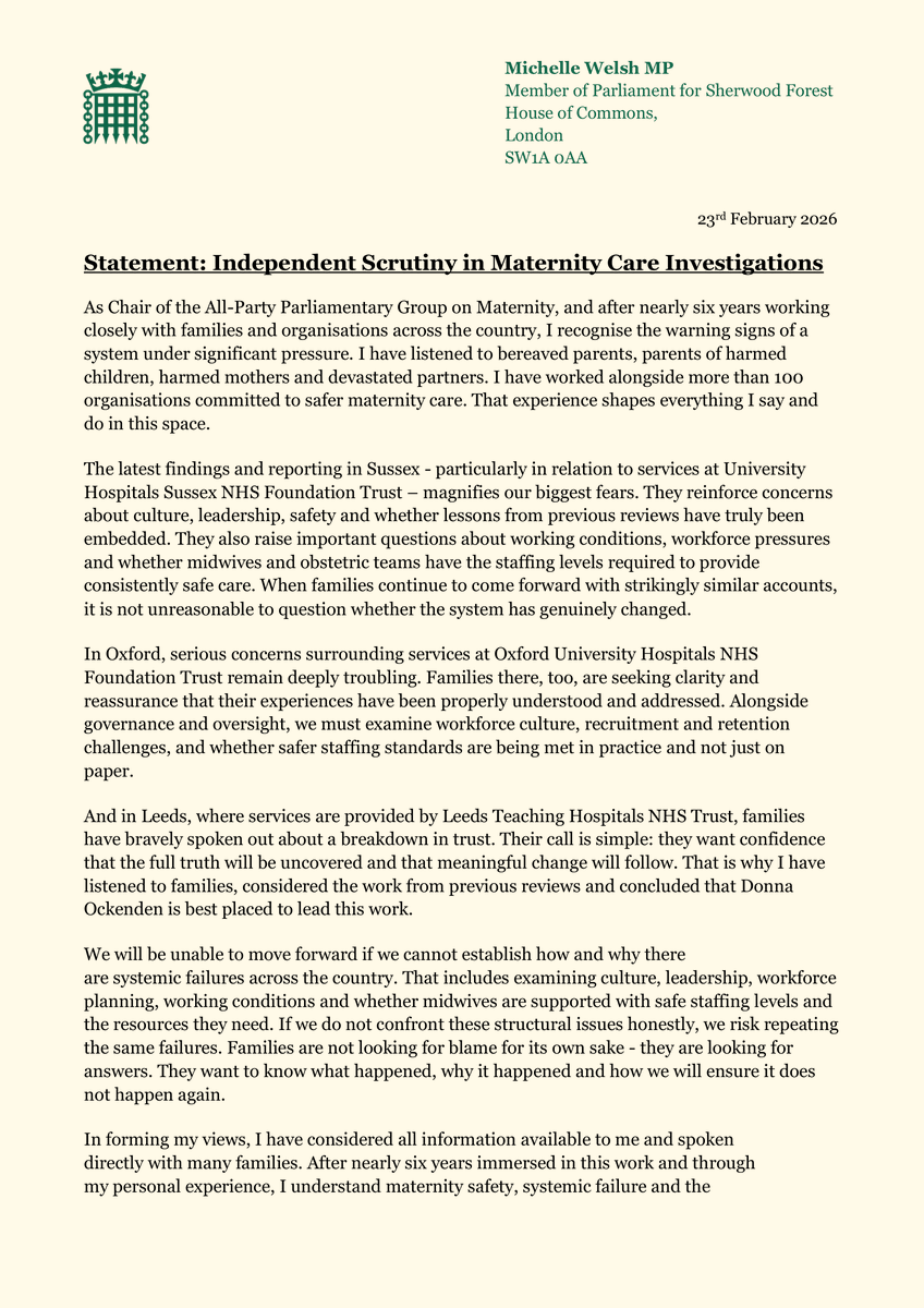 Michelle Welsh MP tweet media