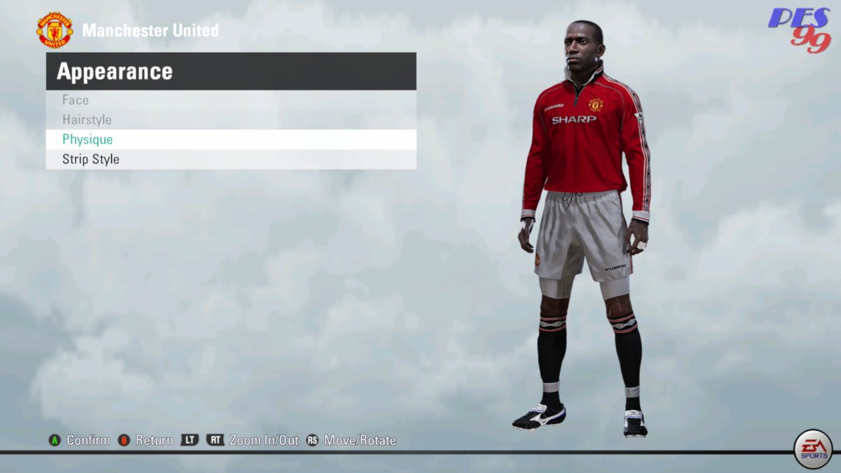 Robbie Fowler and Dwight Yorke in 1999 two very potent strikers, Look at the details, Fowler's nose tape, Yorke's collar and finger tape and inner shorts, The options to edit and bring realism are huge, this is the most realistic football sim ever made, yes it's not perfect but