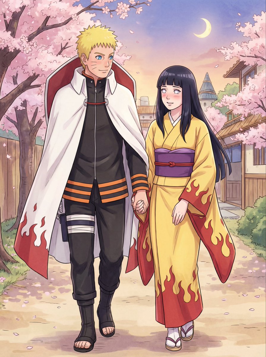 The Seventh Hokage with his wife ❤️ #NaruHina #Hinata #Naruto