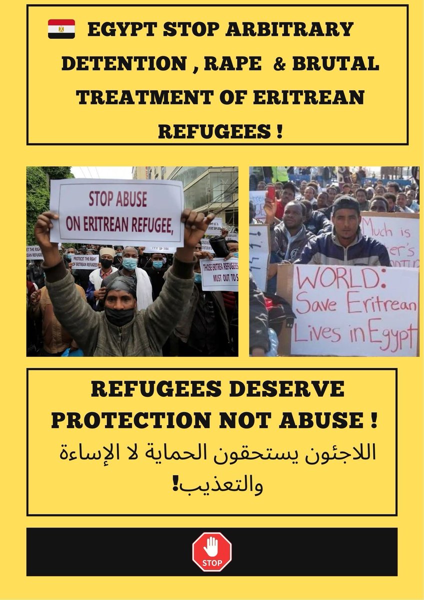 TeameKuflom's tweet photo. The ongoing abuse of Eritrean refugees by Egyptian police is a grave violation of human rights. Reports of arbitrary detention, physical beatings, forced deportations, and sexual violence are deeply alarming and unacceptable. Refugees are vulnerable people seeking safety and protection not targets for brutality and terror.
These actions must stop immediately. Authorities must be held accountable, and the safety, dignity, and human rights of Eritrean refugees must be respected and protected in accordance with international law. The world cannot remain silent in the face of such suffering.
Justice, protection, and humanity must prevail.
@UNHCREgypt @IOMEgypt @UNEgy