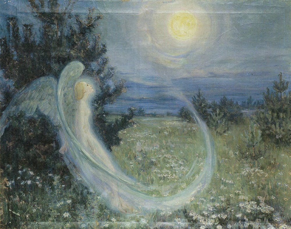 ayagonmail's tweet photo. おやすみなさい、美しい夢を。

Maria Yakunchikova (1870−9020)

Rise of the Moon with an Angel, 1895 https://t.co/MSYK1hQXuv