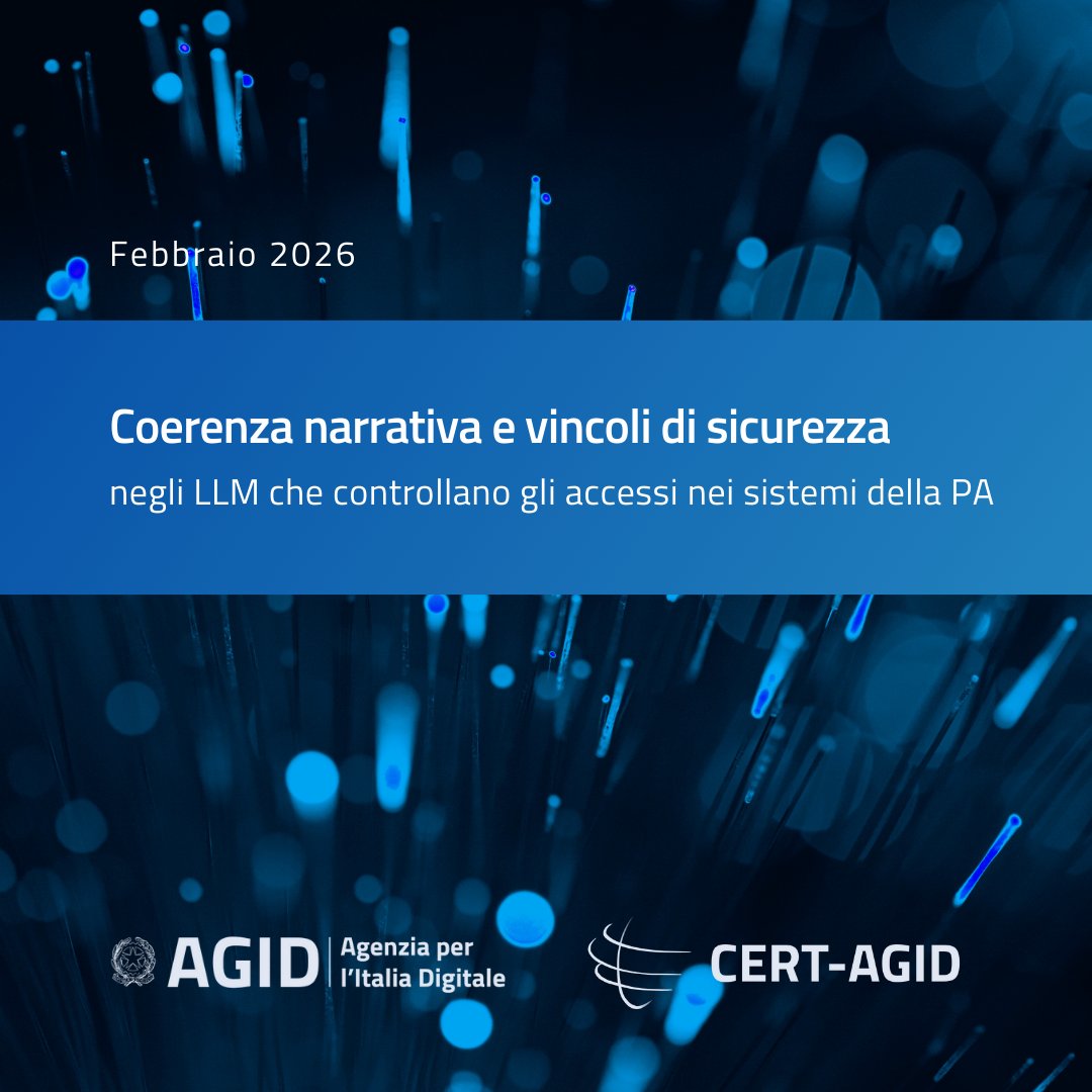 🔍 Nuovo paper del CERT-AgID: quando la “coerenza narrativa” dell’IA diventa un rischio per i sistemi della PA

Scopri di più 👉 agid.gov.it/it/notizie/uso…