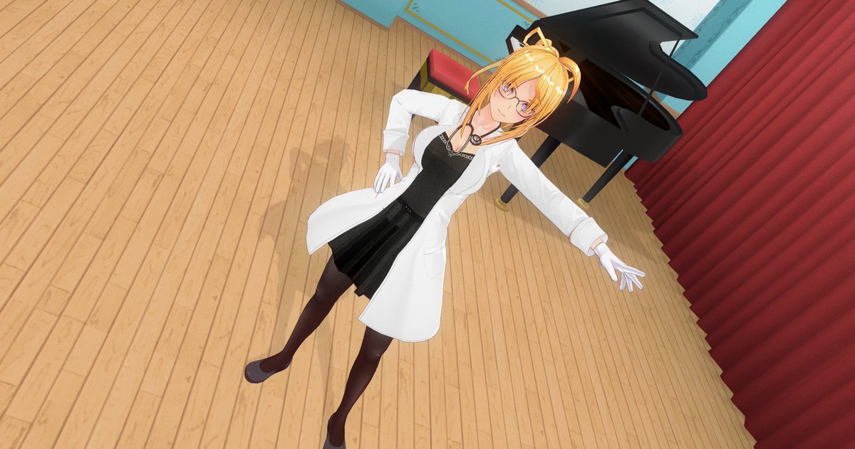 COM3D2 即席の白衣、出来は悪くない( 'ω') でもシャドーテクスチャの