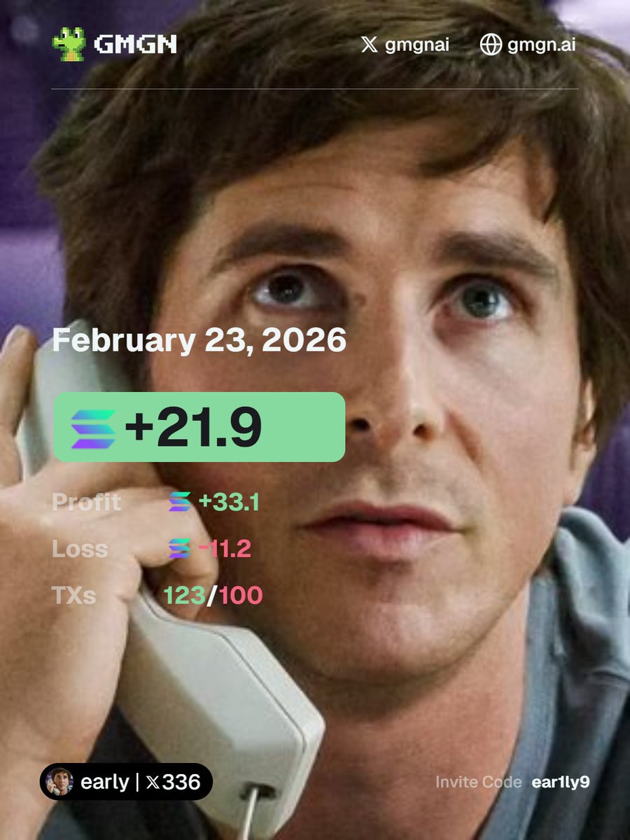 Slowly but surely.
<a href="/gmgnai/">GMGN.Ai</a> 

Best trading app for SOL/BSC/MON/ETH with 30% cashback
gmgn.ai/r/ear1ly9