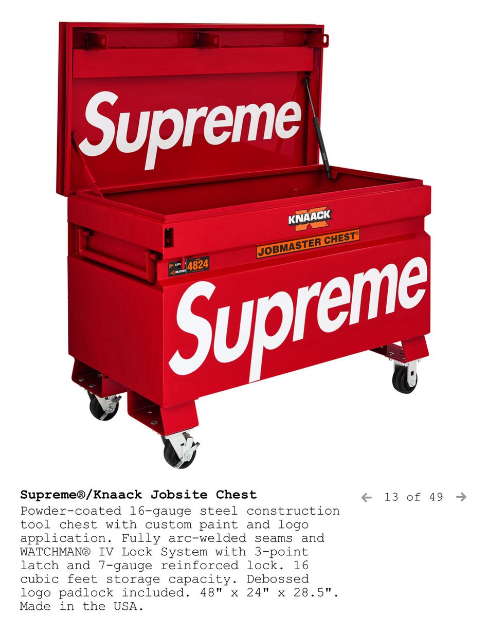 Gianni_VVV's tweet image. とりあえずこの辺をガレージに置いてみたいですな🤤

#supreme 
#ss26