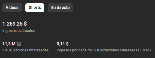 Si sabéis usar bien la herramienta de Shorts se puede ganar mucho dinero, pero centrarse más en “automatizar”, “APIs” y nichos supertendencia sin saber captar visitas es un error. Haced algo con buena letra y aprended, no empecéis por el tejado o no sabréis como escalarlo.