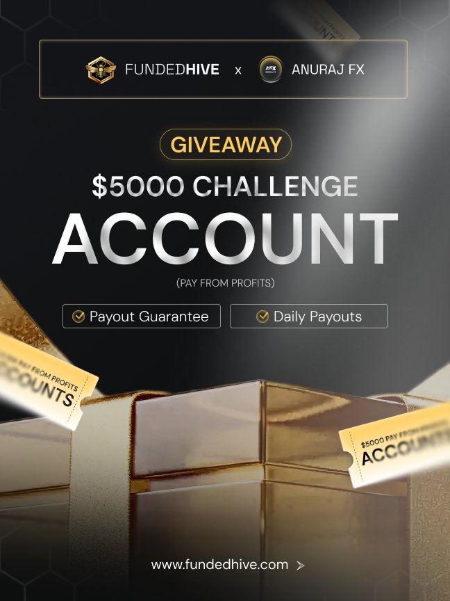 GIVEAWAY ANNOUNCEMENT 🚨

We are giving Away 1x5K PFP FUNDEDHIVE Account

1. Must follow:
 <a href="/DARSHFOREX10/">DarshForex 🔱</a> <a href="/anuraj_fx/">ANURAJ FX</a> <a href="/FundedHive/">FundedHive</a>

2. Join discord discord.gg/dDwfB5uKh 

Join FUNDEDHIVE discord
discord.gg/tradinghive

Also Follow - <a href="/JeRRyMMXM/">JeRRy MMXM</a>
<a href="/KomeTrades/">K Ø M E🍀</a> <a href="/Nuel077/">Nuel</a> <a href="/Flashxp0815/">FlashXp</a>