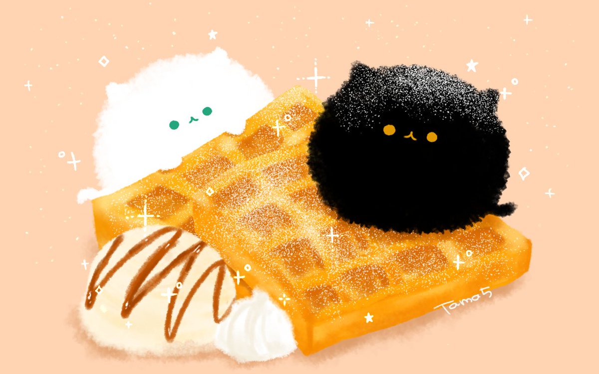 #私はこういう絵を描いています
🐱☁.⋆