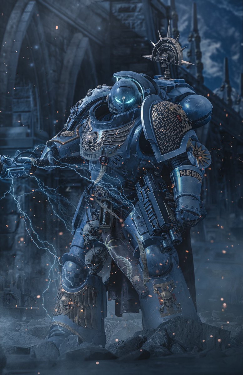 "I am the Hammer, I am the sword... I am the soldier at the battle at the end of time".

<a href="/Focus_entmt/">Focus Entertainment</a> 

#WarhammerCommunity #WarhammerArt 
#spacemarine2 #thePhotoMode
 #VirtualPhotography