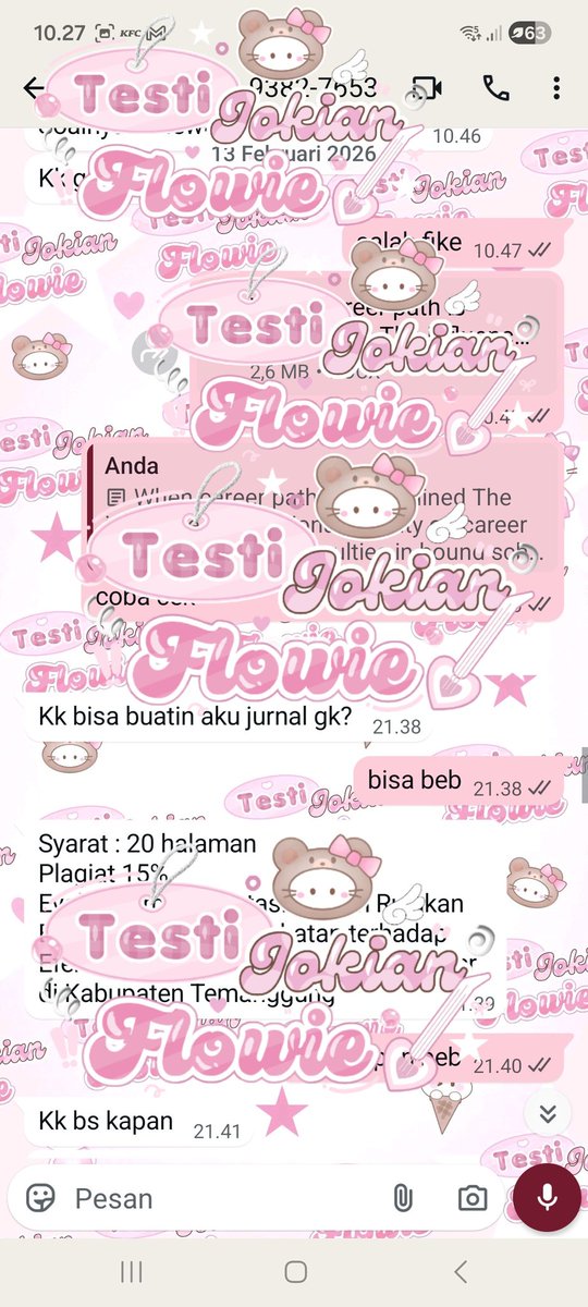 Flowie! Joki tugas with 4.5k+ testi✨️ tweet media