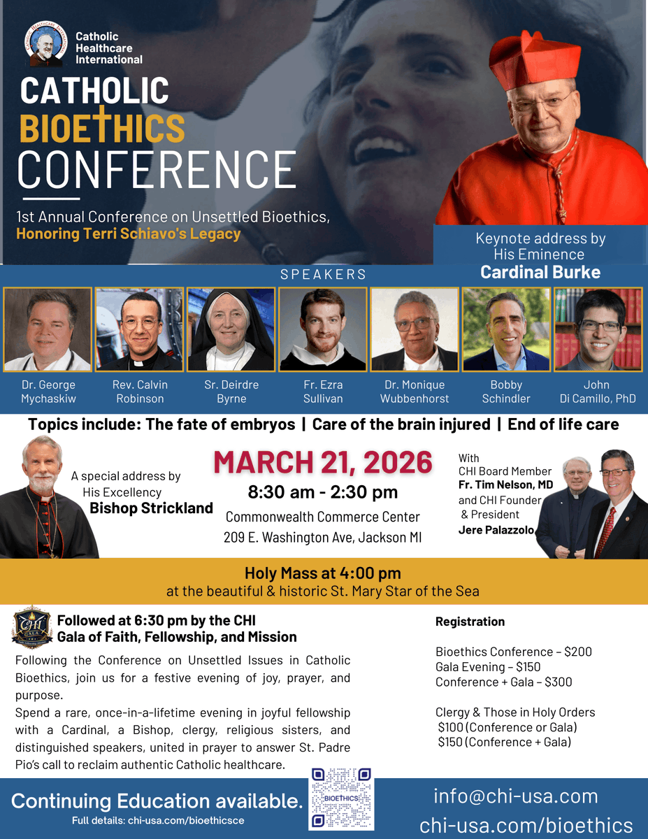 StPiosCHI's tweet photo. Register today for the bioethics conference (CEs available) or Gala - OR BOTH! Only one more week to receive the block rate at the hotel. 🏨https://t.co/J8TXIjaY1y
🙏🏻 Please share this post. 🙏🏻 https://t.co/WB7wqv5gJ5