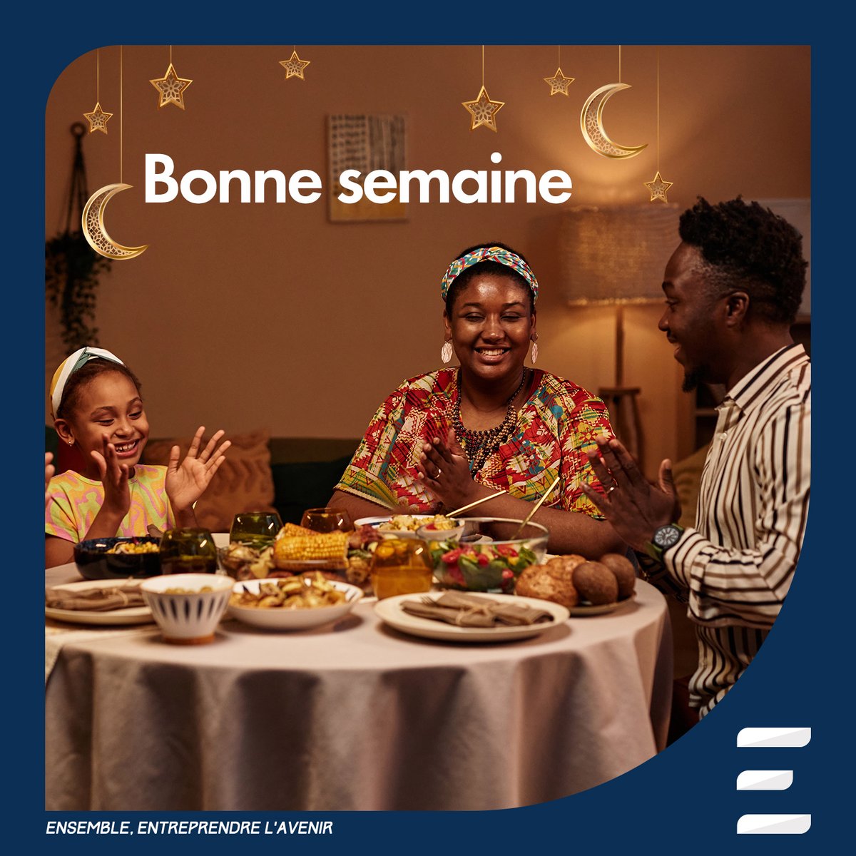 BNDESENEGAL's tweet photo. 🌙Bonne semaine à toutes et à tous ✨
Que cette nouvelle semaine soit placée sous le signe de la paix et du renforcement spirituel.
Puisse chaque jour de ce mois béni nous rapprocher de nos valeurs essentielles et nous inspirer à être meilleurs.
#BNDE #Ramadan https://t.co/ivOJSj6NVI