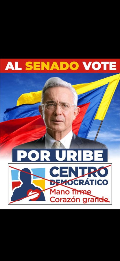 Frankzm's tweet photo. Esto es fácil, recuerda que @AlvaroUribeVel es candidato al Senado de la República este 2⃣0⃣2⃣6⃣.

Me apoyas a difundir esto. Gracias. https://t.co/jBufLjkEUK