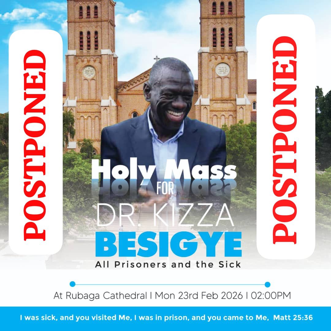 brucenahabwe1's tweet image. The Holy Mass for Dr Kizza Besigye has been postponed. The microphones, public address systems were switched off, main celebrant —His Grace Archibishop Paul Ssemogerere also didn’t show up.