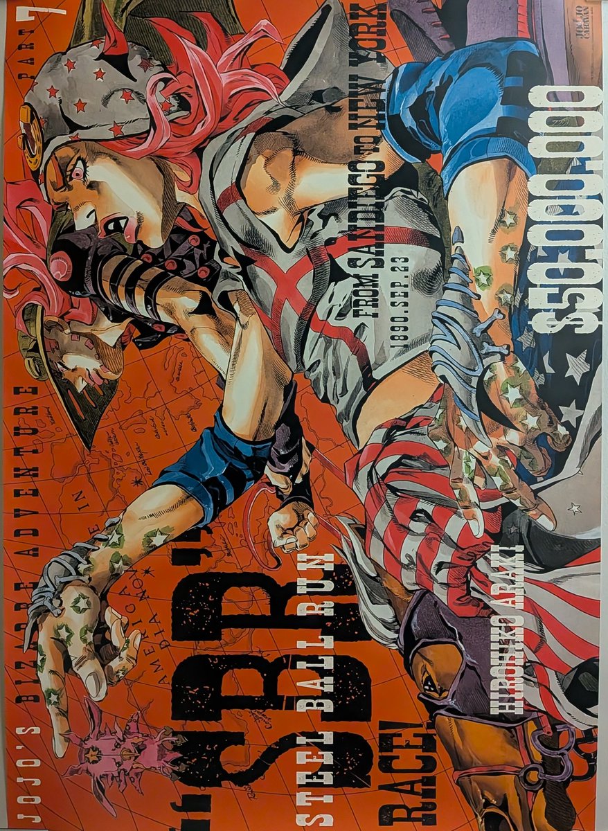 ジョジョキャラバンで買ったポスター B2サイズの原作絵ポスターが1枚