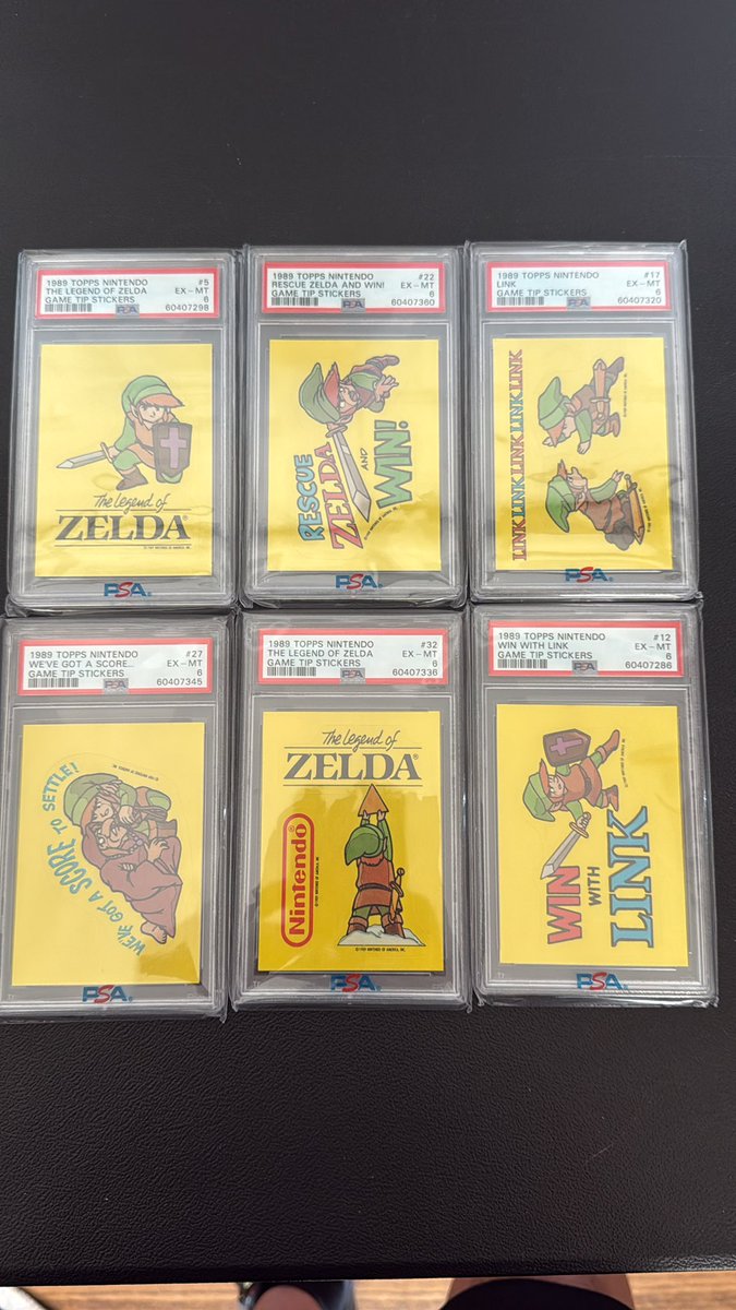 Card “cards” of the day

Legend of Zelda 1989 set 

<a href="/CardPurchaser/">Card Purchaser</a> <a href="/Dallascardcomp/">Dallas Card Company</a> <a href="/Pittsburgh1Pete/">THE Pittsburgh Pete</a> <a href="/theripqueen/">The Rip Queen 👑</a>
