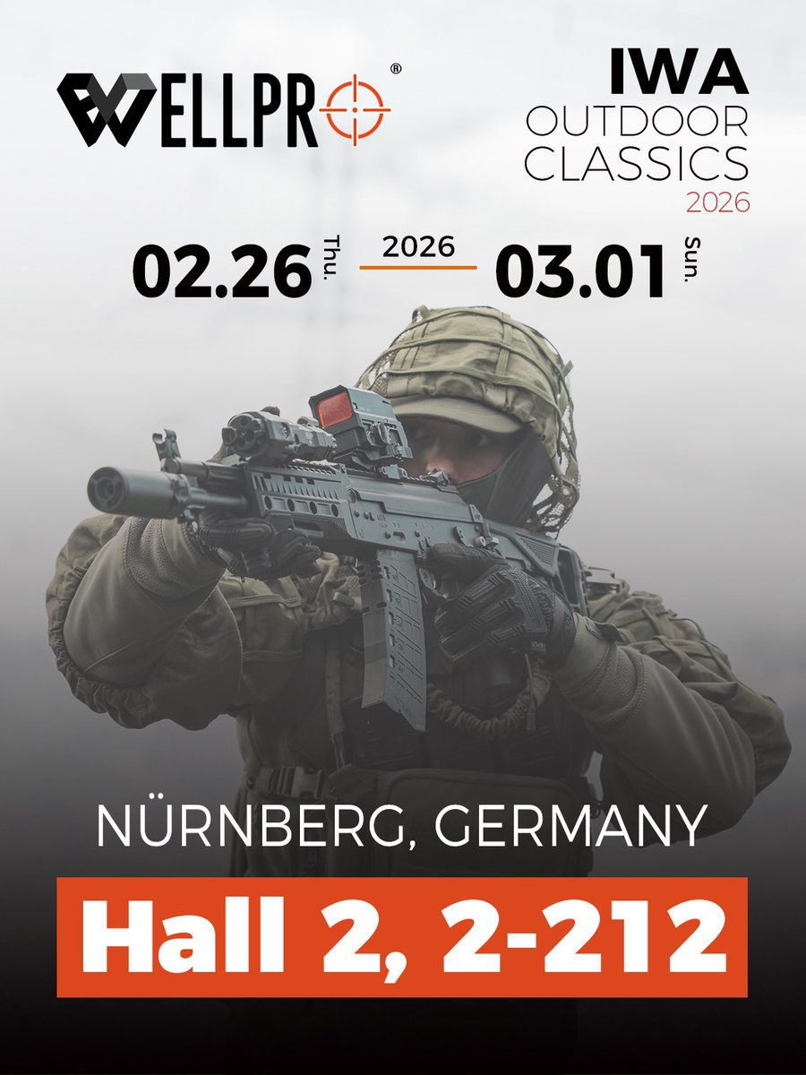 New year new stuffs!
Wanna know what we’ve up to? Join us at IWA 2026
📍Hall 2,2-212!

#airsoft #wellproairsoft #iwa #german #iwaoutdoorclassics
