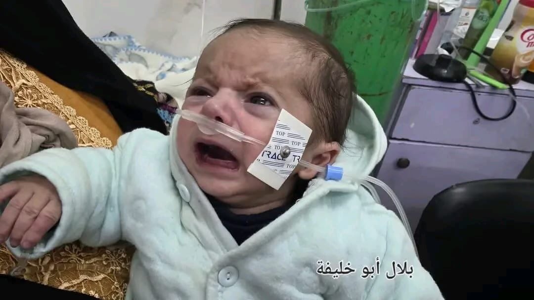 This tiny three month baby, Zain Al-Matouq, born after a decade of waiting and praying by his parents, had a struggling heart that needed surgery. 
But without adequate health care, since israel methodically destroyed all of Gaza's hospitals, he breathed his last, gasping for