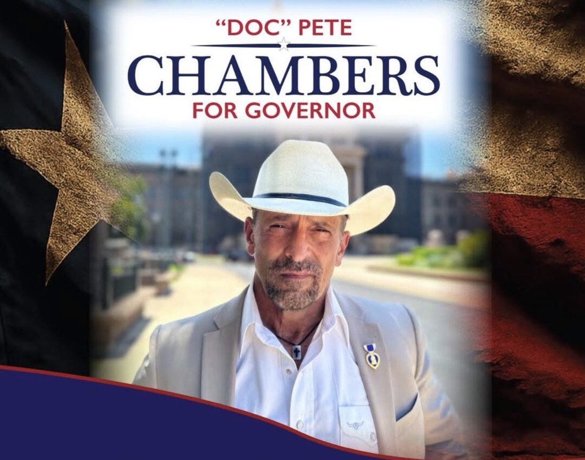 Let’s get <a href="/DocPeteChambers/">Doc Pete Chambers</a> for Texas trending! 🇺🇸

Support here: taketexasback.com/candidate/pete…
