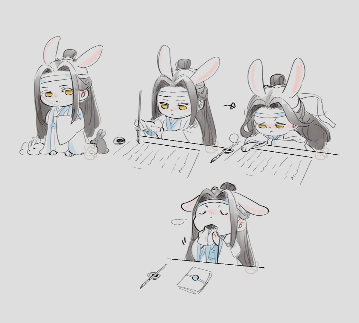 RT @papu_ri_ca: ☁️🐰✉️ #MDZS #魔道祖師