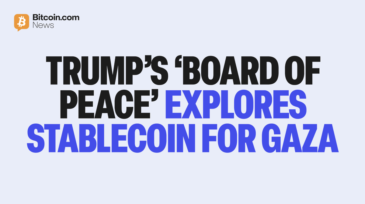 BitcoinNews's tweet photo. NEW: 🇺🇸 Trump officials exploring a U.S. dollar-backed stablecoin for Gaza's postwar economy, per FT.

The preliminary proposal aims to create a digital payments mechanism amid disrupted banking infrastructure, led by an adviser to the "Board of Peace." https://t.co/PBm7eFFrXa
