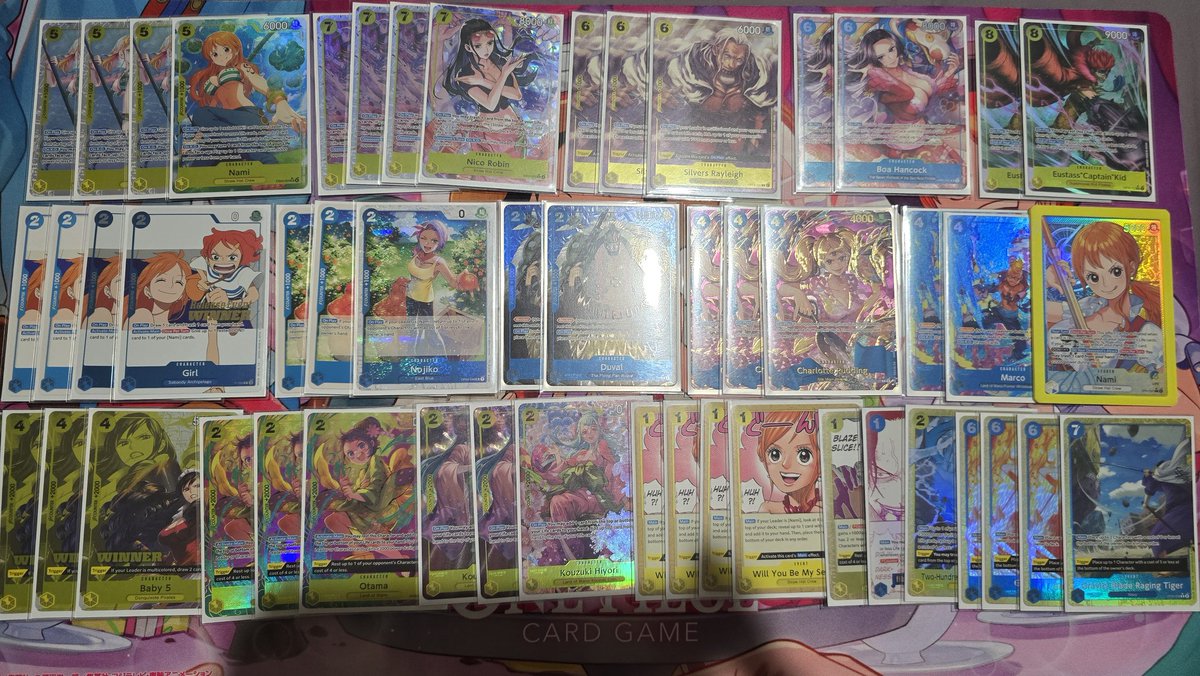 4-0 with a random eb03 pile of cards 🙃 

UY Nami
Vivi
Boa
UP sanji

Will give a TB package a try next 🤔