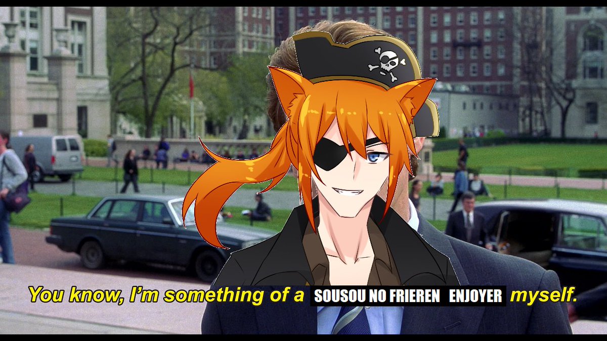 animeAJ_VTuber's tweet photo. You know what I love about #Frieren being talked about so much in my timeline? 

It means I can repost this old meme again! #PirateVtuber #VtuberEN https://t.co/2CP8i1D95J