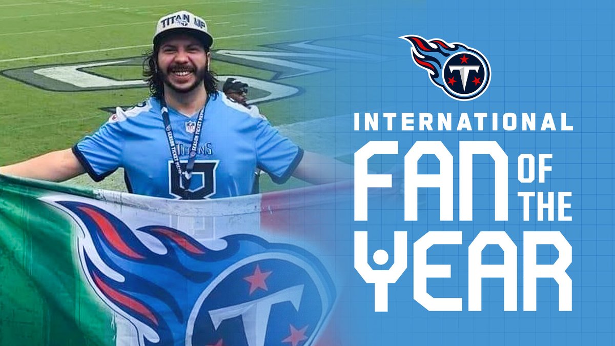 Congratulations to Armando Farill (@Farill) on being named our International Fan of the Year. 🇲🇽 @TitansFamilyMex