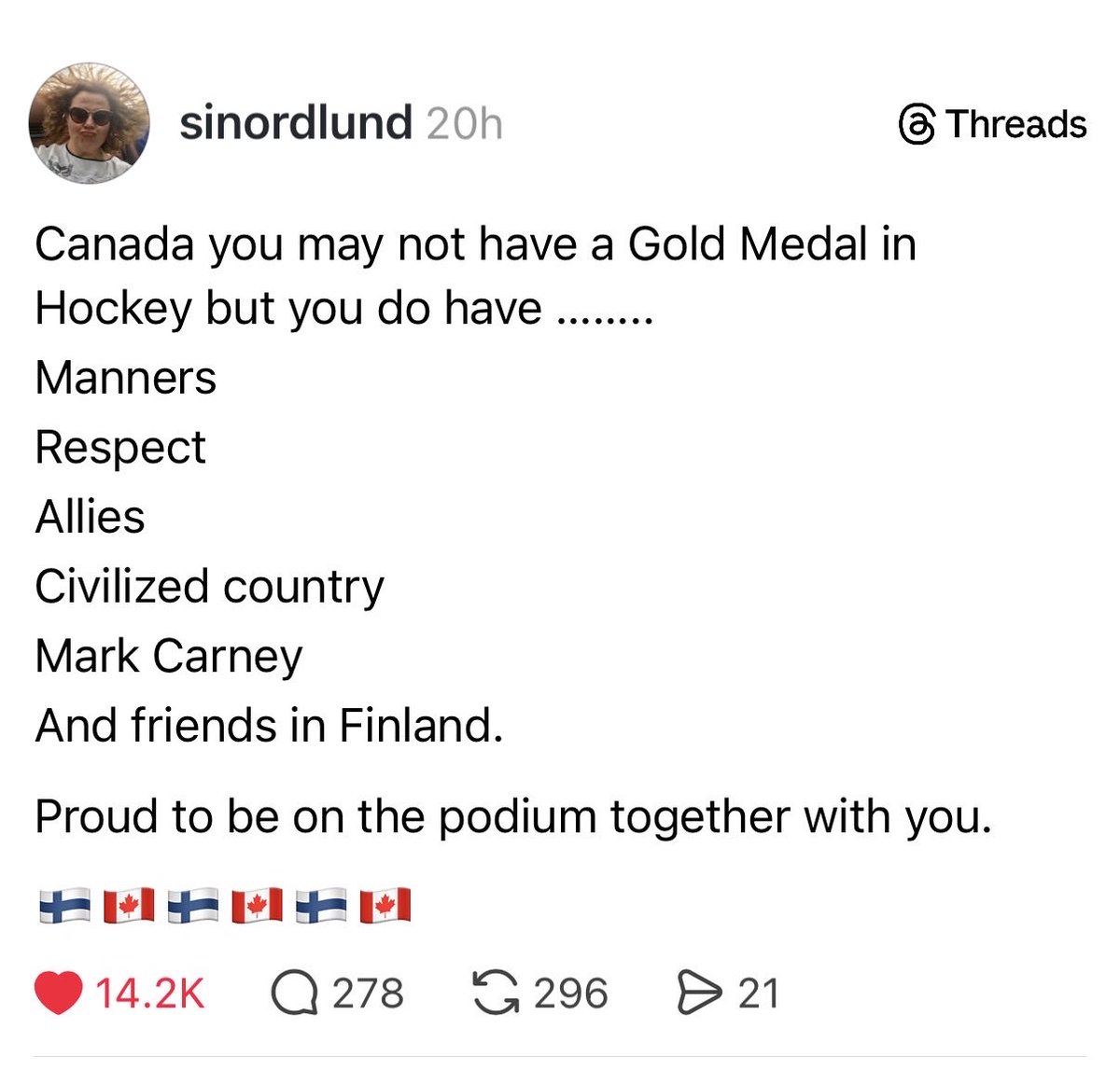 Love the Finns.
#GoldMedal #Olympics