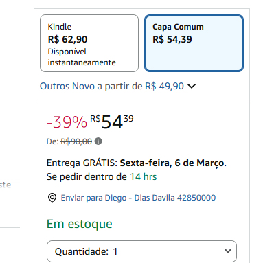 Ei <a href="/amazonbrasil/">Amazon.com.br</a> ajuda aí né. 
Como pode um livro virtual ser mais caro que o físico?