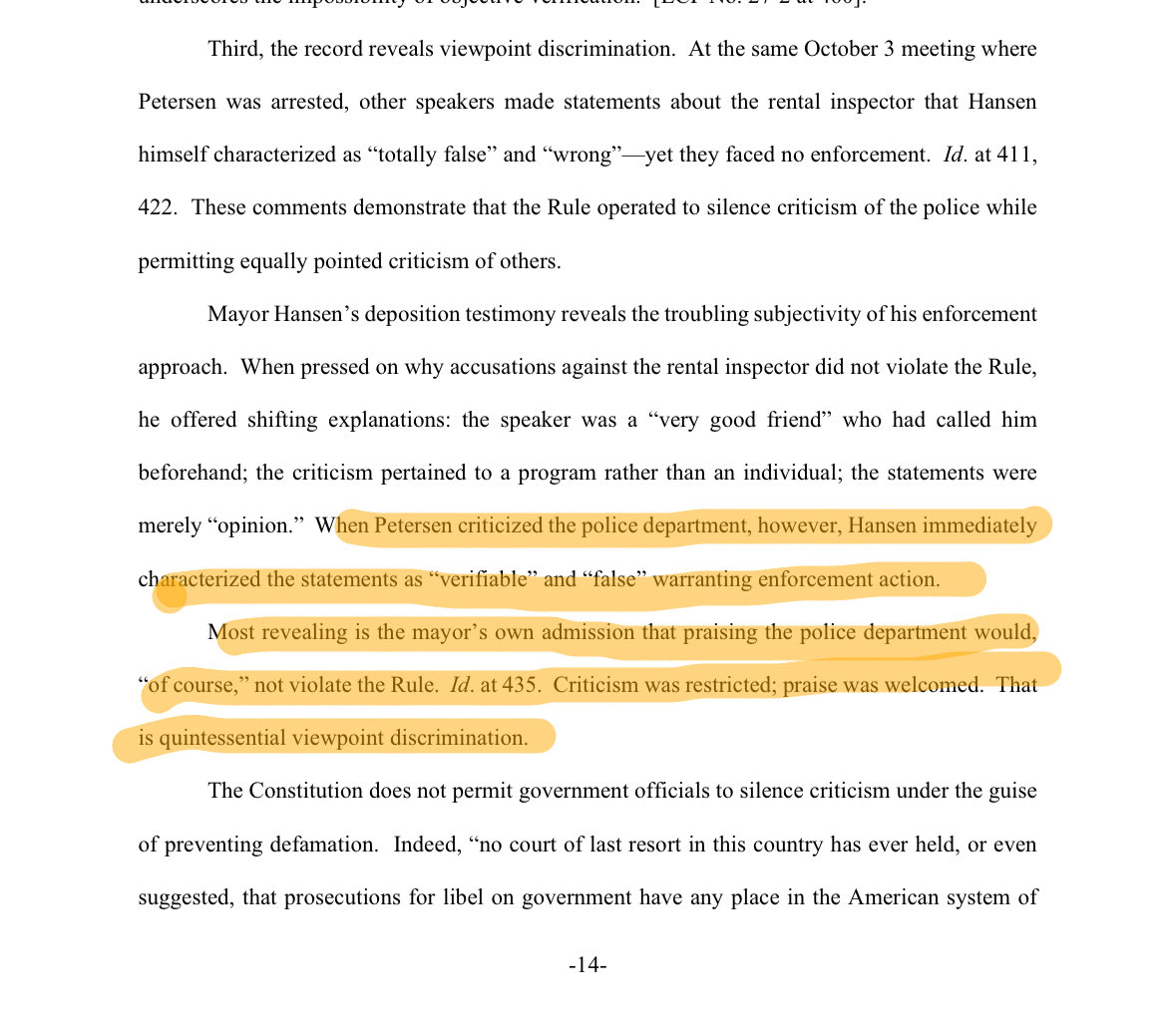 Chuck_Morris's tweet photo. 🚨Huge win for Noah, @IJ, @pjaicomo and the First Amendment🚨 Federal court says Newton officials violated Noah’s constitutional rights when they arrested him for calling them fascists. What should be obvious, but wasn’t in Newton: Gov’t can’t welcome praise &amp; suppress criticism. https://t.co/58CGz9Kz3x