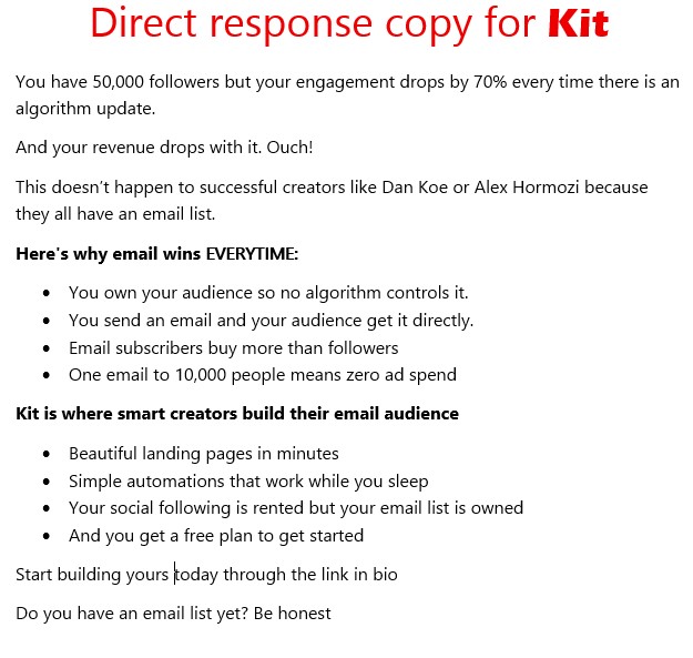 kennytellaa's tweet photo. The brand VS the direct response copy I wrote
if you have a product or brand, these are samples of direct response copy that convert your audience
Day 114/365 of learning about writing
#Copywriting #Storytelling #storyselling #storyteller #copywriter https://t.co/mgYBajics1