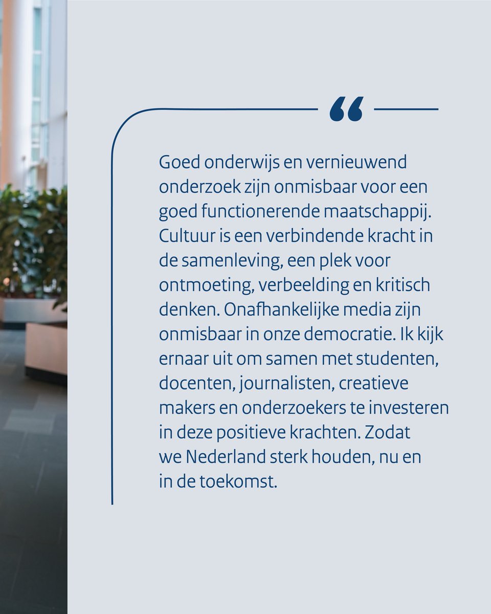 Ministerie van Onderwijs, Cultuur en Wetenschap tweet media
