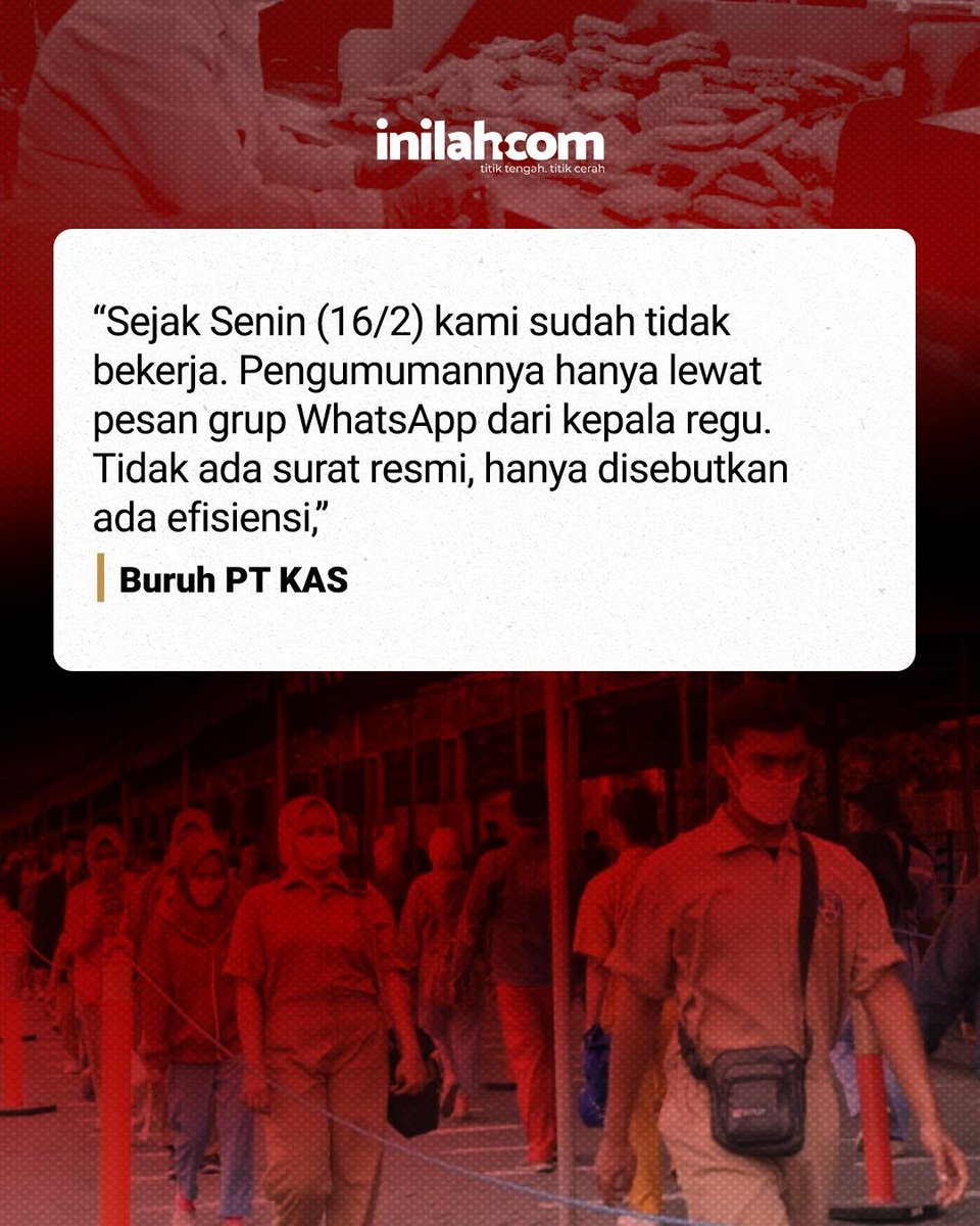 sengaja di phk sebelum lebaran biar perusahaan ga perlu bayar thr, nanti abis lebaran tinggal open rekruitment lagi aja