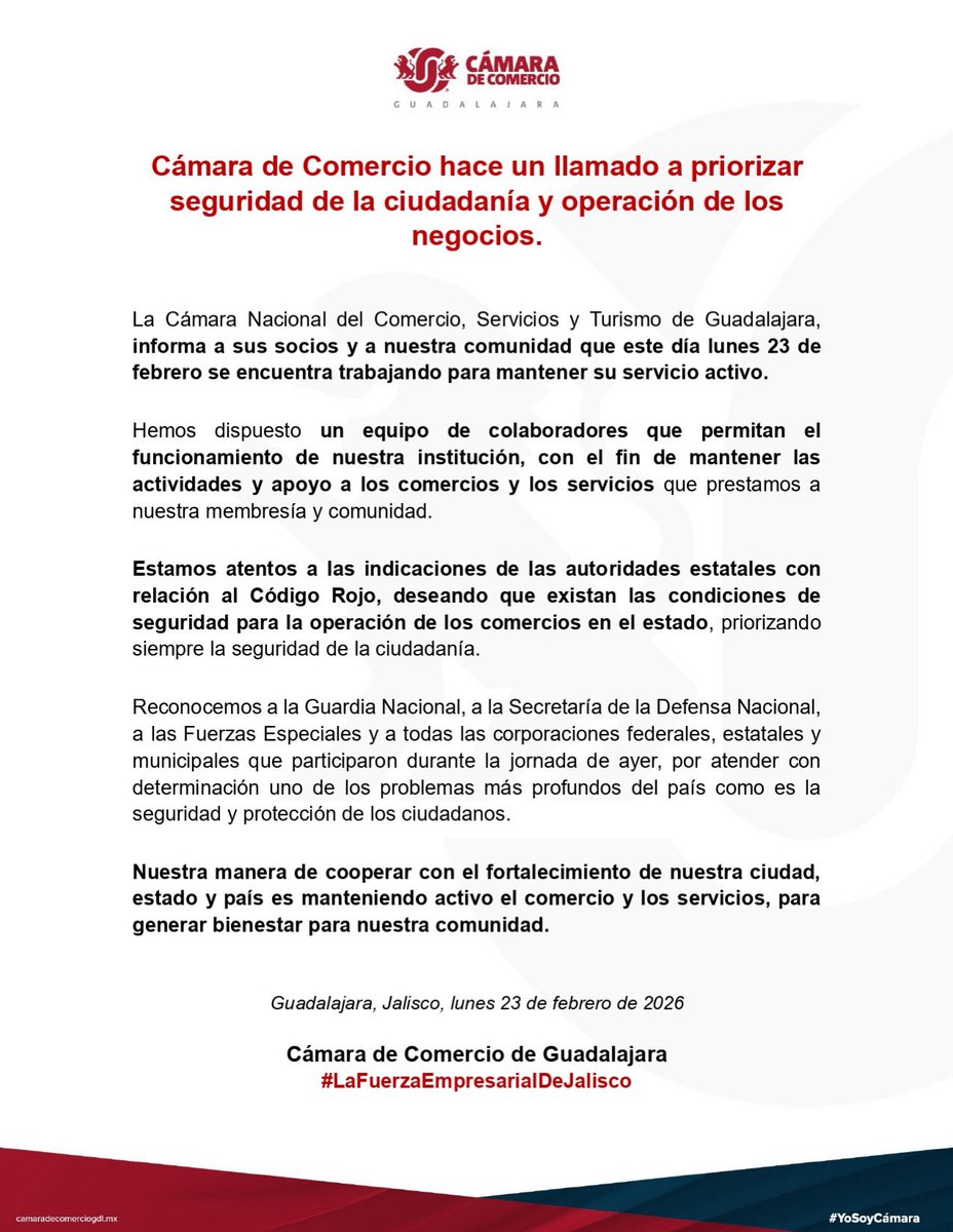 Cámara de Comercio de Guadalajara tweet media