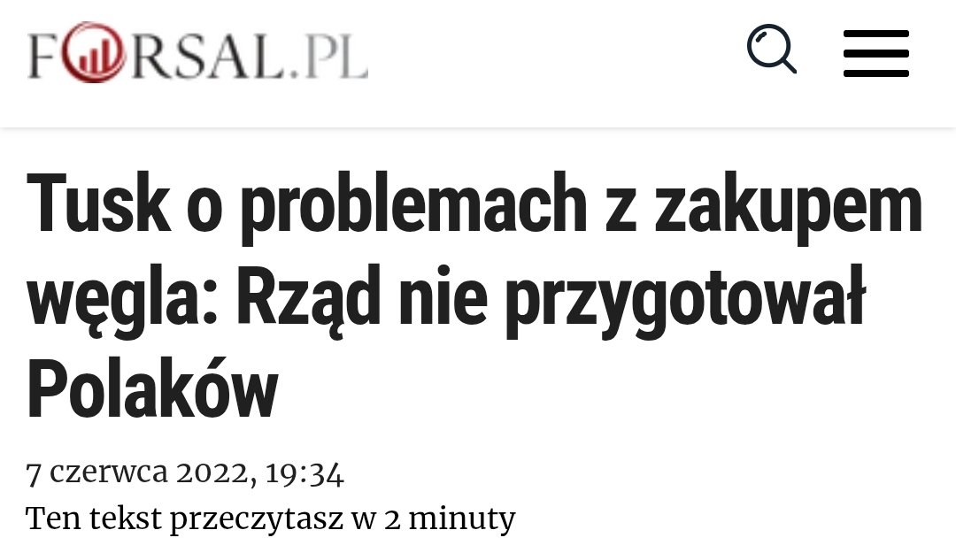 A któż to straszył Polaków, że zabraknie im węgla? Znacie człowieka?
A gdy rząd Mateusza Morawieckiego zapewnił dostępność opału, oni teraz będą nowe bajki opowiadać.