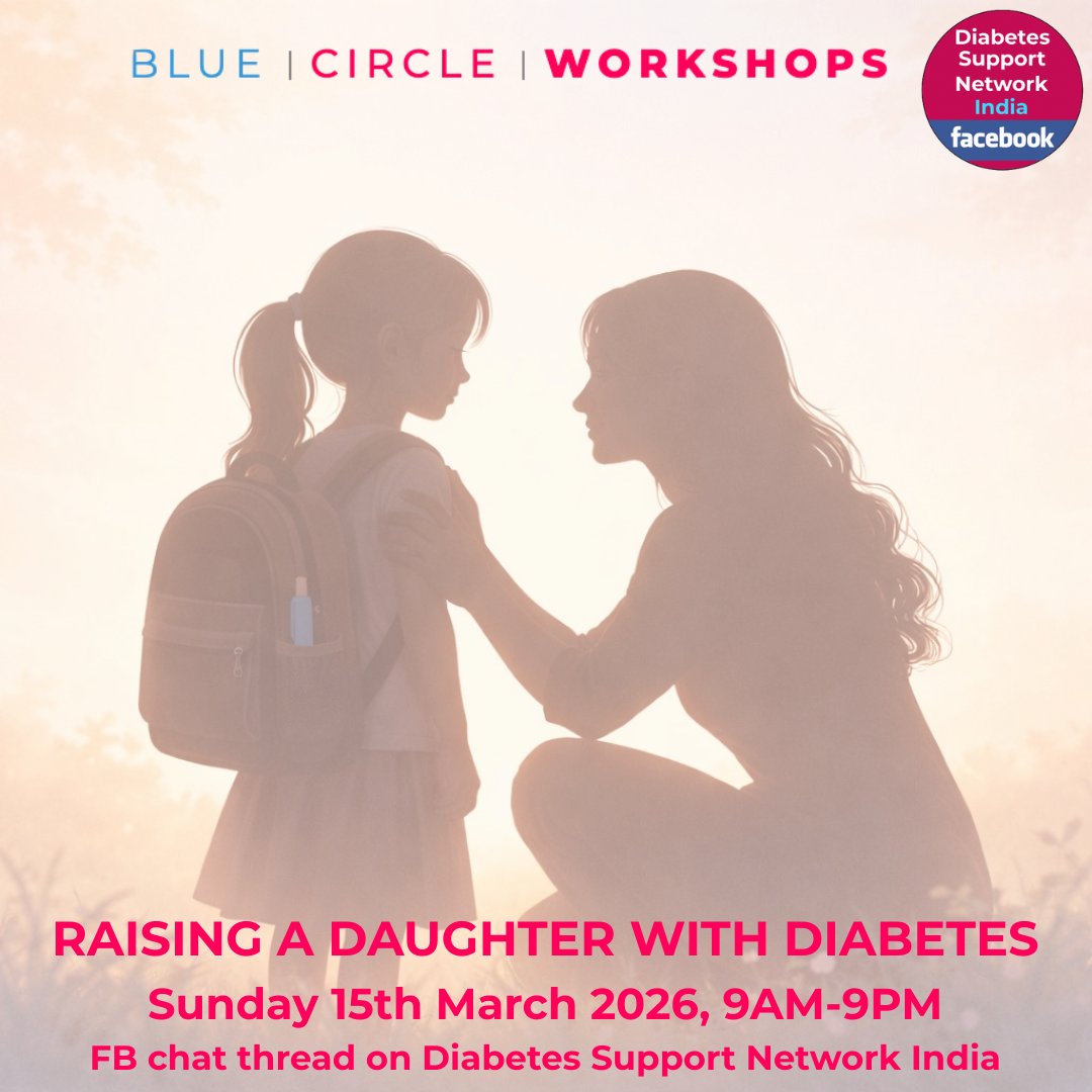bluecirclediab's tweet photo. 💛 Join our day-long FB chat on raising a daughter with any type of diabetes - share worries, wins & real-life experiences. Part of #ProjectGaia this Women’s Month. Text-only, 9AM–9PM IST. Open to all
🔗 https://t.co/MgU6INRY3X #BlueCircleWorkshops https://t.co/yppB5hfkSu