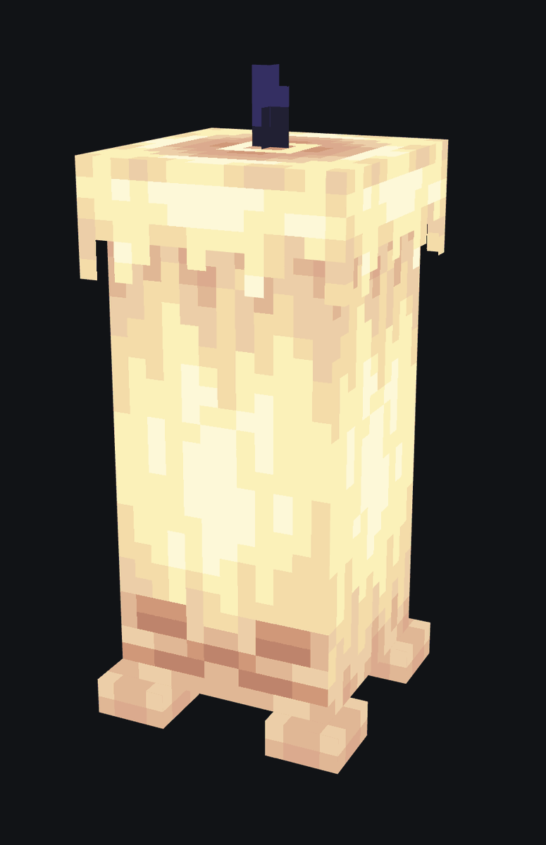 Nopeable_'s tweet photo. Next, Wax Golems! A witch's warding companion or a personal portable light source! Wax Golems can either be made by the player by placing a Large Candle on a Pumpkin, or found at Witch Huts standing vigil where witches use them to ward off unwanted presence!

#minecraft #pixelart https://t.co/J9aTKbjL4y